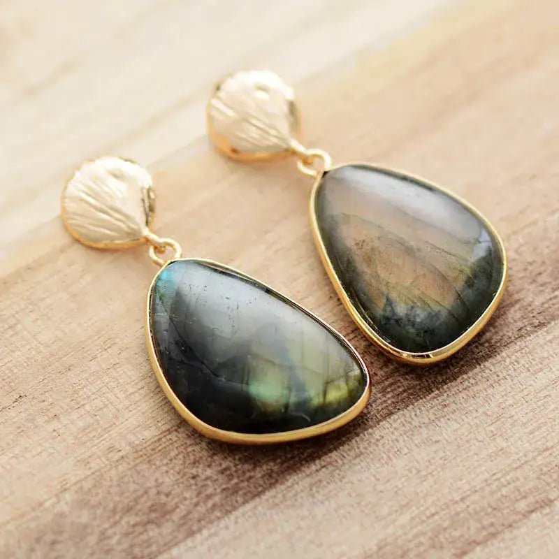Labradorite Drop Earrings - deslyshopping