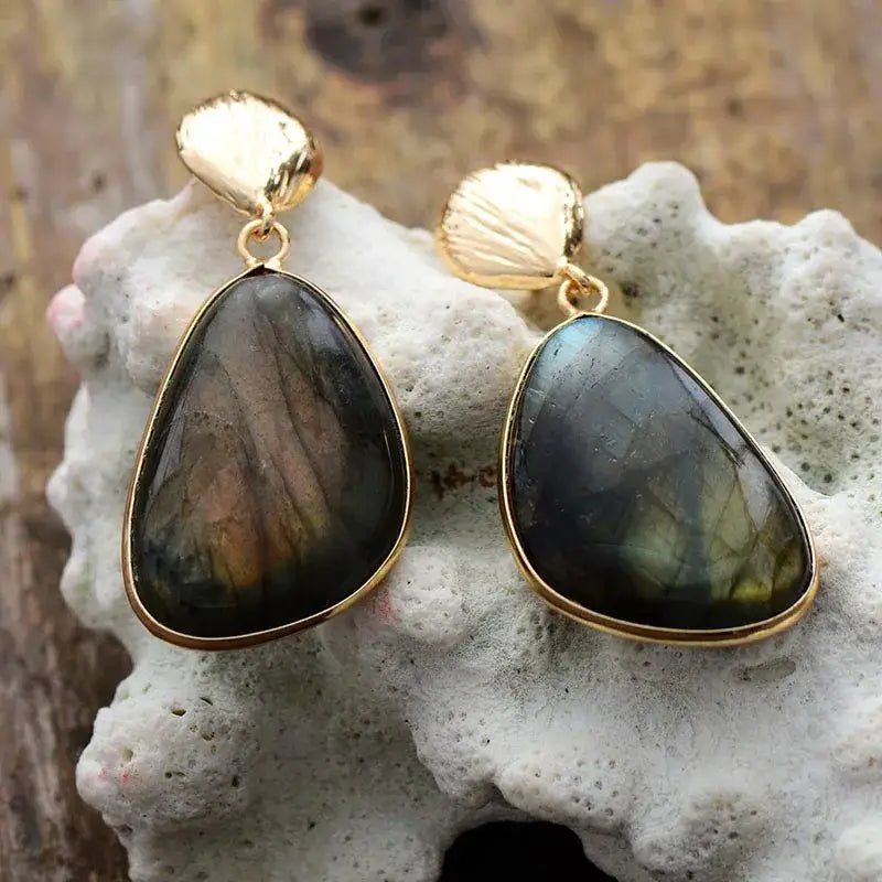 Labradorite Drop Earrings - deslyshopping