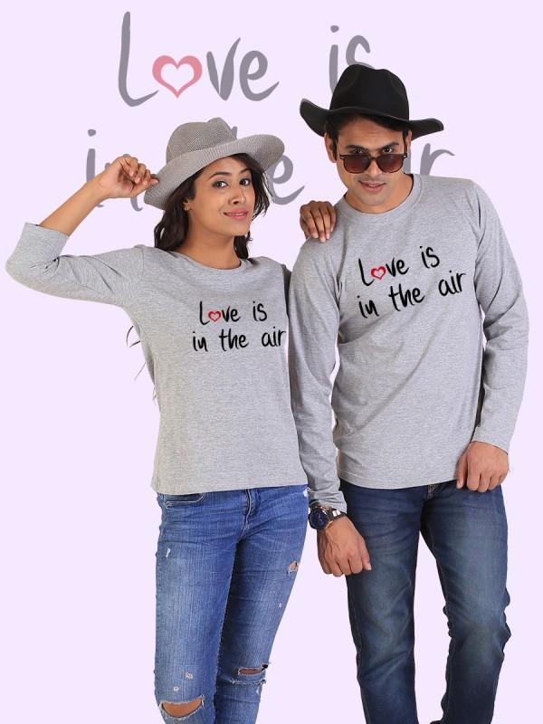 L'amour est dans l'air Couple Manches longues Gris 💑🌫️ - deslyshopping