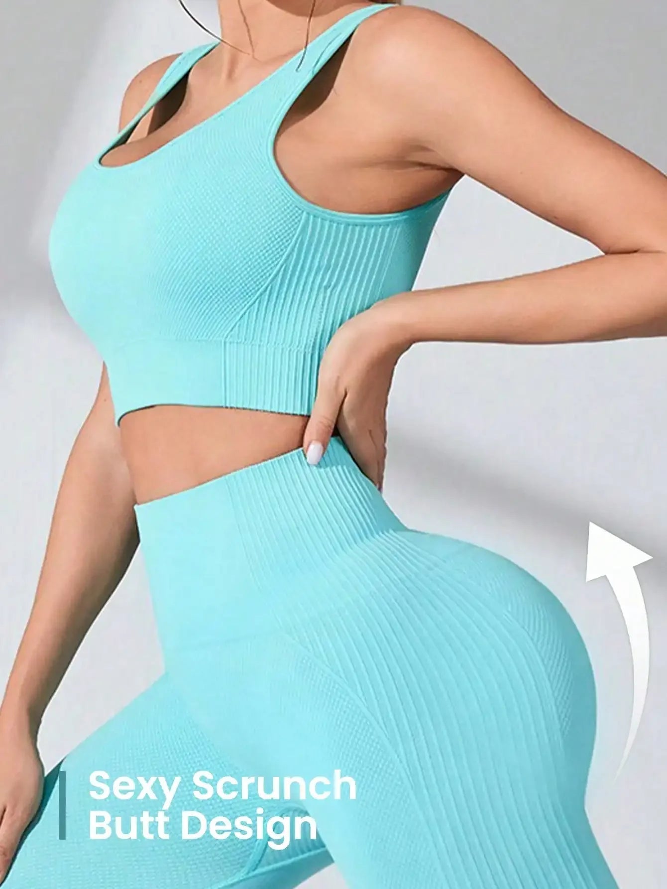 Leggings de Yoga Sans Couture & Top Bretelles Croisées 💪 - deslyshopping