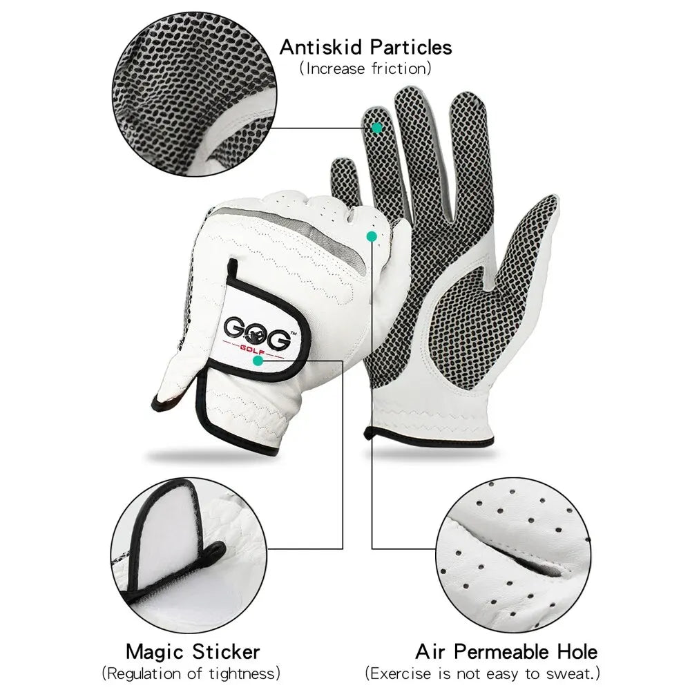 Lot de 1 gants de golf en cuir - deslyshopping