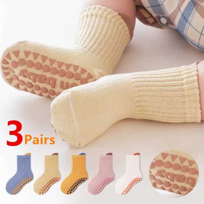Lot de 3 Paires de Chaussettes Antidérapantes - deslyshopping