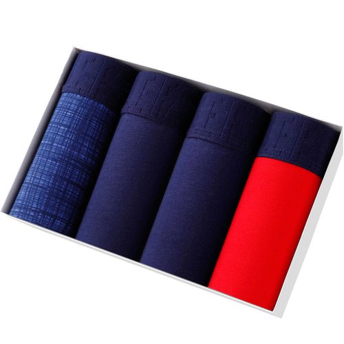 Lot de 4 Boxers Souples pour Hommes - Coton & Spandex 🩳 - deslyshopping