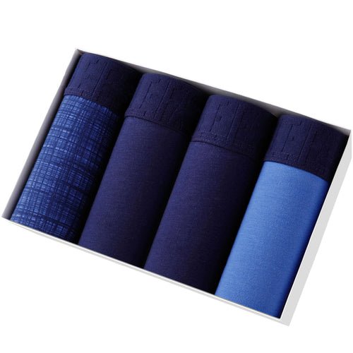 Lot de 4 Boxers Souples pour Hommes - Coton & Spandex 🩳 - deslyshopping