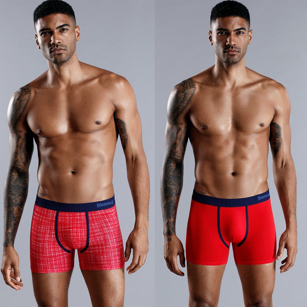 Lot de 4 Boxers Souples pour Hommes - Coton & Spandex 🩳 - deslyshopping