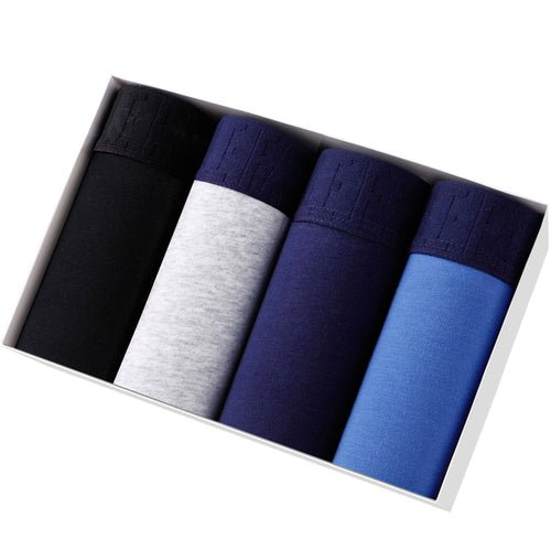 Lot de 4 Boxers Souples pour Hommes - Coton & Spandex 🩳 - deslyshopping