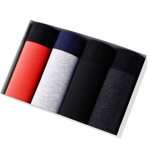 Lot de 4 Boxers Souples pour Hommes - Coton & Spandex 🩳 - deslyshopping