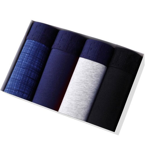 Lot de 4 Boxers Souples pour Hommes - Coton & Spandex 🩳 - deslyshopping