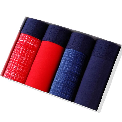 Lot de 4 Boxers Souples pour Hommes - Coton & Spandex 🩳 - deslyshopping