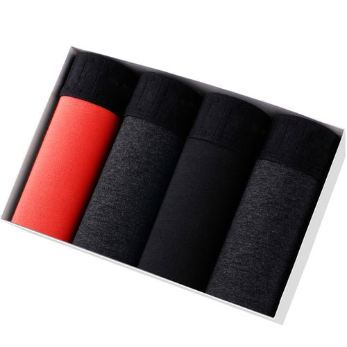Lot de 4 Boxers Souples pour Hommes - Coton & Spandex 🩳 - deslyshopping