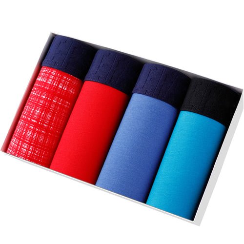 Lot de 4 Boxers Souples pour Hommes - Coton & Spandex 🩳 - deslyshopping