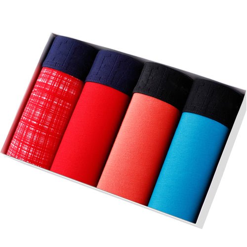 Lot de 4 Boxers Souples pour Hommes - Coton & Spandex 🩳 - deslyshopping