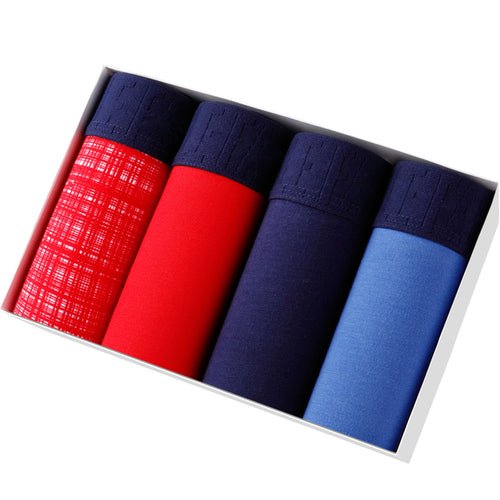 Lot de 4 Boxers Souples pour Hommes - Coton & Spandex 🩳 - deslyshopping