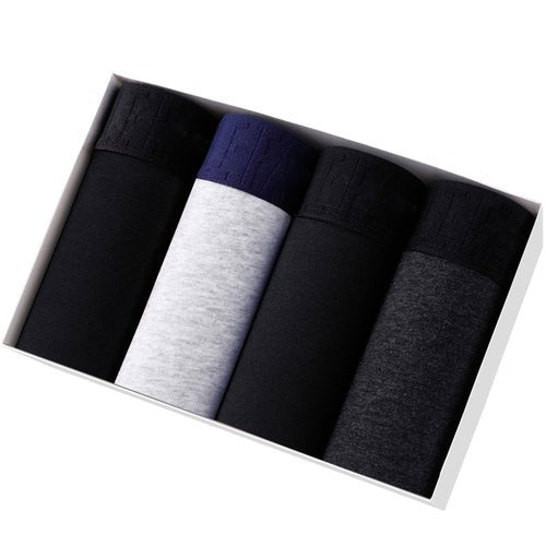 Lot de 4 Boxers Souples pour Hommes - Coton & Spandex 🩳 - deslyshopping