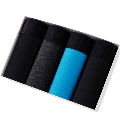 Lot de 4 Boxers Souples pour Hommes - Coton & Spandex 🩳 - deslyshopping