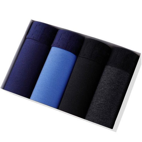 Lot de 4 Boxers Souples pour Hommes - Coton & Spandex 🩳 - deslyshopping