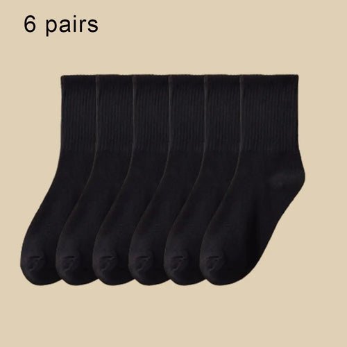Lot de 6 paires de chaussettes mi - hautes - deslyshopping