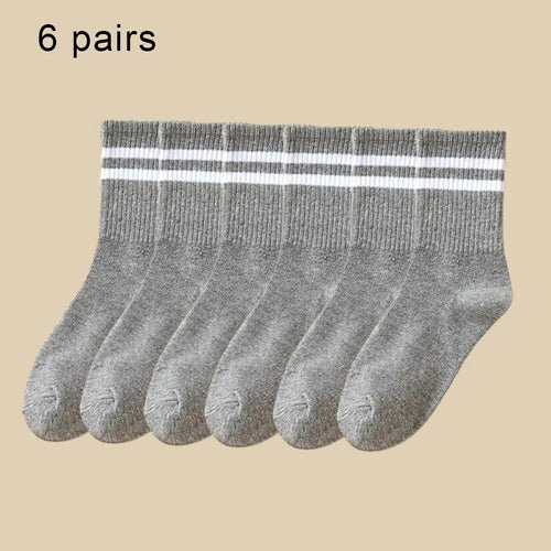 Lot de 6 paires de chaussettes mi - hautes - deslyshopping
