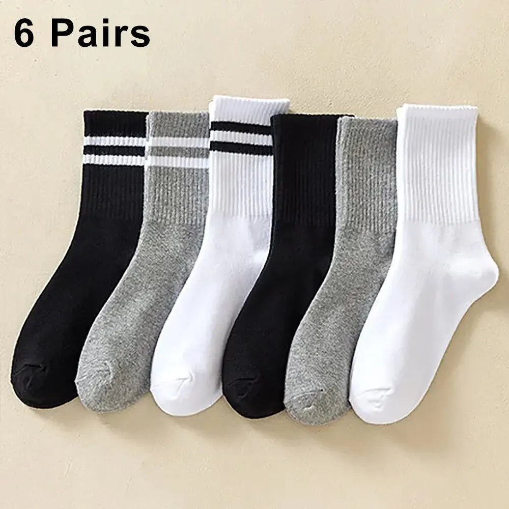 Lot de 6 paires de chaussettes mi - hautes - deslyshopping