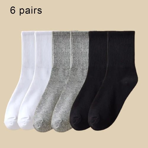 Lot de 6 paires de chaussettes mi - hautes - deslyshopping