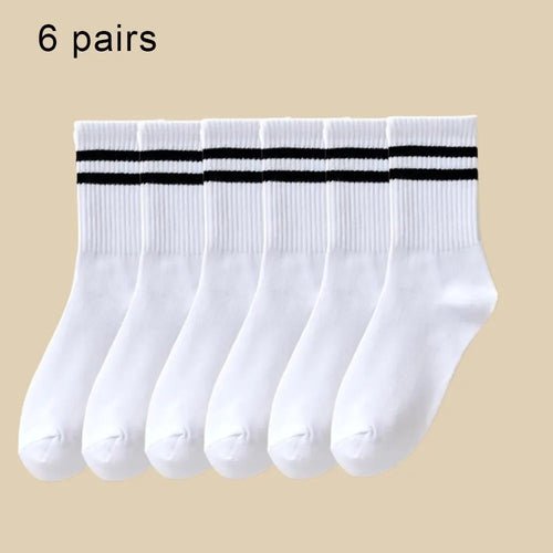 Lot de 6 paires de chaussettes mi - hautes - deslyshopping