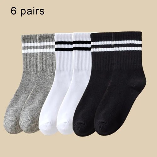 Lot de 6 paires de chaussettes mi - hautes - deslyshopping