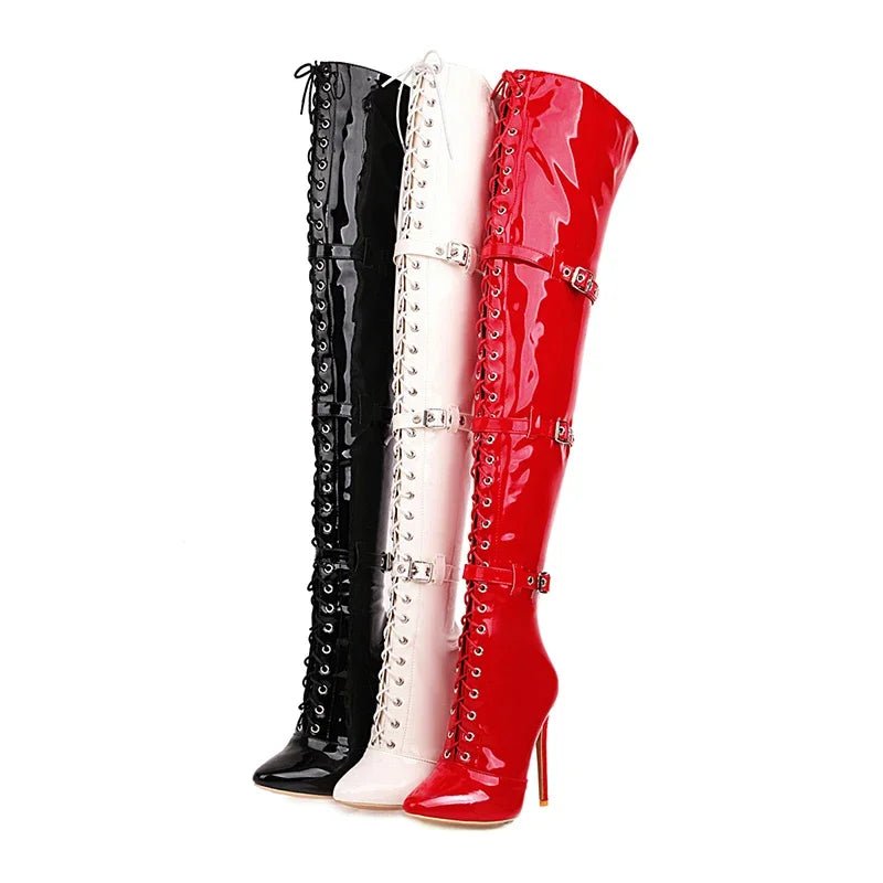 💃 Lucyever Cuissardes Croisées, Bout Pointu - deslyshopping