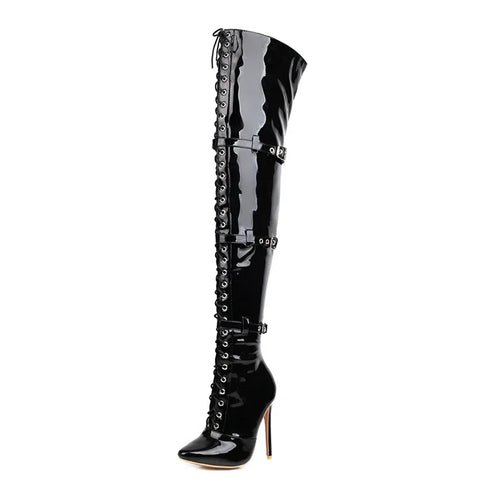 💃 Lucyever Cuissardes Croisées, Bout Pointu - deslyshopping