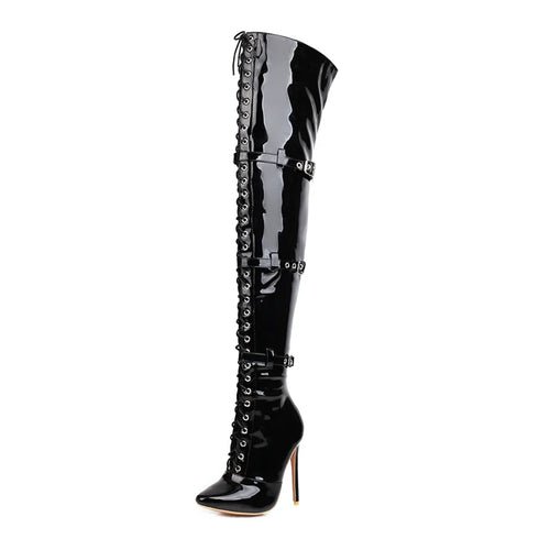 💃 Lucyever Cuissardes Croisées, Bout Pointu - deslyshopping