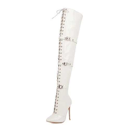💃 Lucyever Cuissardes Croisées, Bout Pointu - deslyshopping