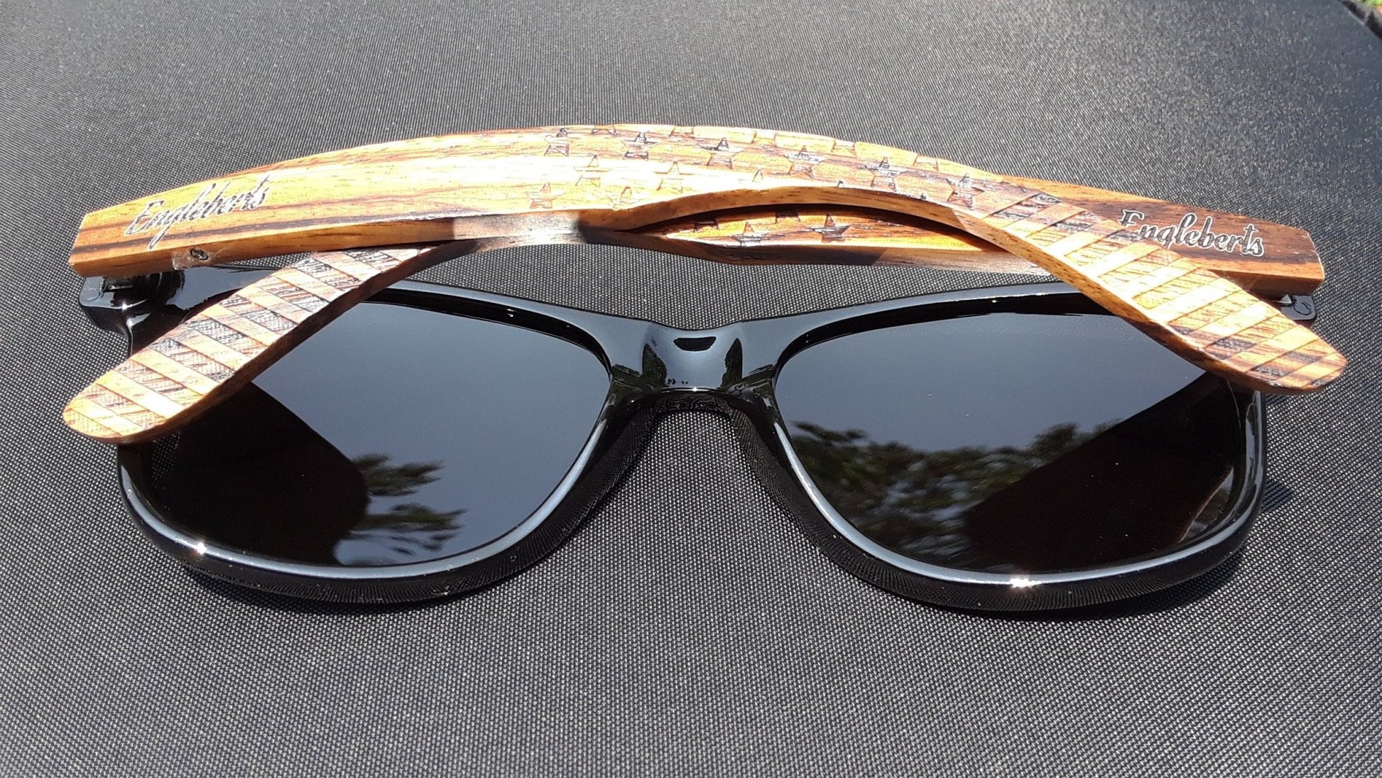 Lunettes de soleil Zebrawood Stars & Stripes - deslyshopping