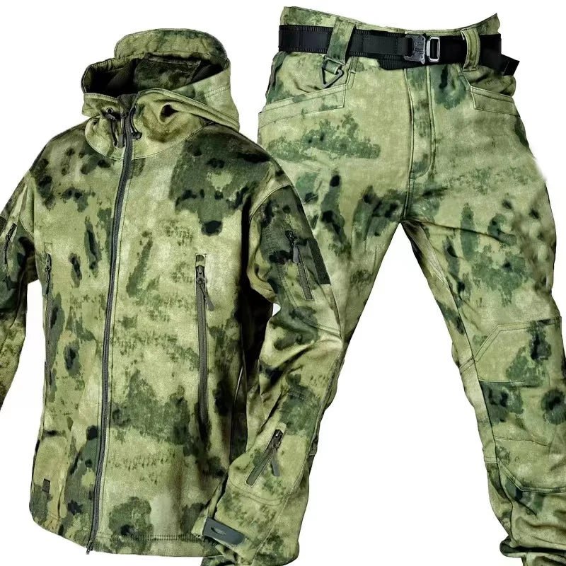 Manteau Chaud en Peluche + Pantalon Softshell - deslyshopping