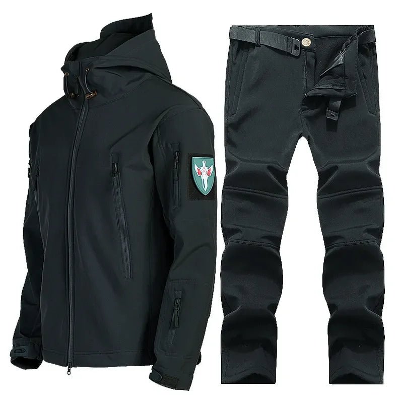Manteau Chaud en Peluche + Pantalon Softshell - deslyshopping