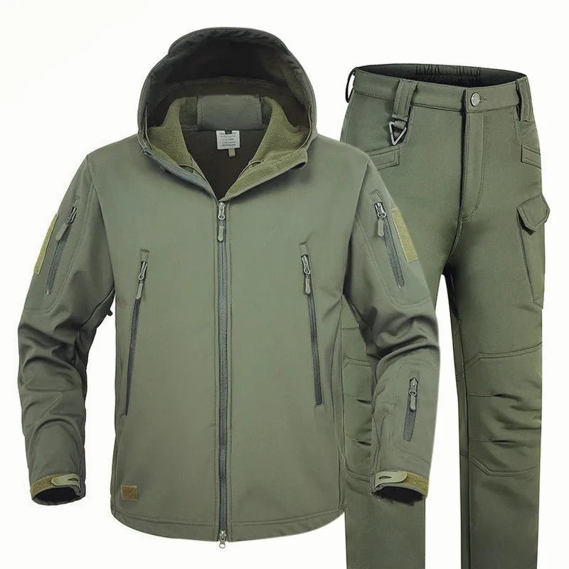 Manteau Chaud en Peluche + Pantalon Softshell - deslyshopping