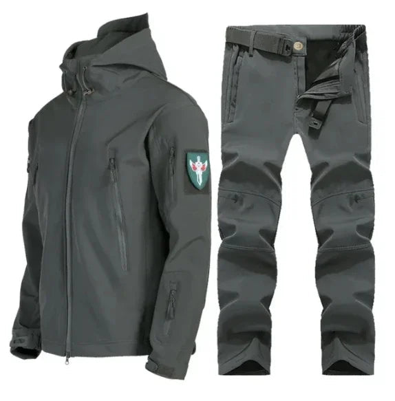 Manteau Chaud en Peluche + Pantalon Softshell - deslyshopping