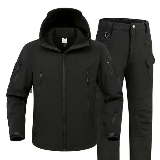 Manteau Chaud en Peluche + Pantalon Softshell - deslyshopping