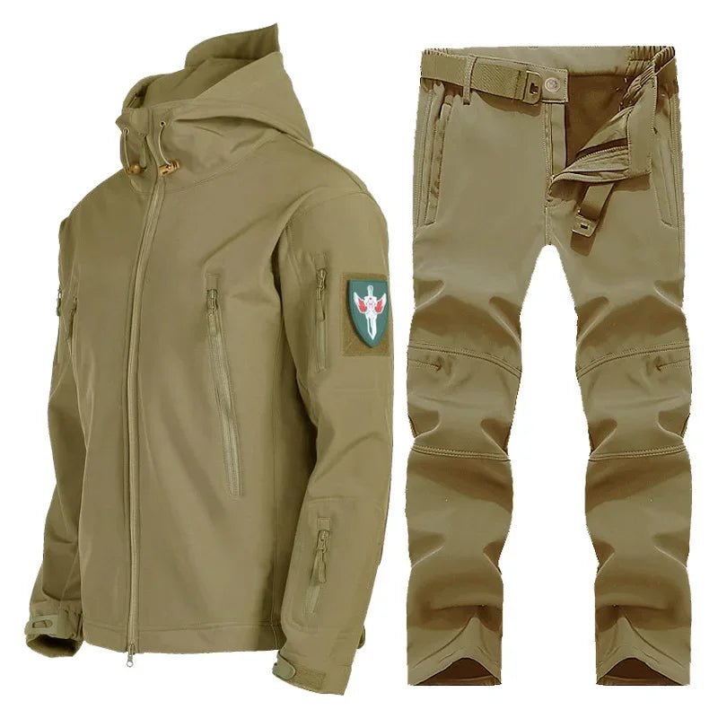 Manteau Chaud en Peluche + Pantalon Softshell - deslyshopping