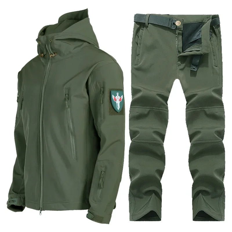 Manteau Chaud en Peluche + Pantalon Softshell - deslyshopping