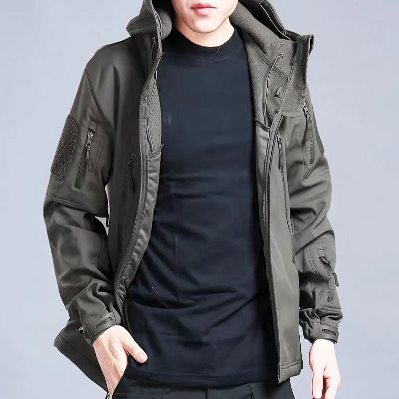 Manteau Chaud en Peluche + Pantalon Softshell - deslyshopping