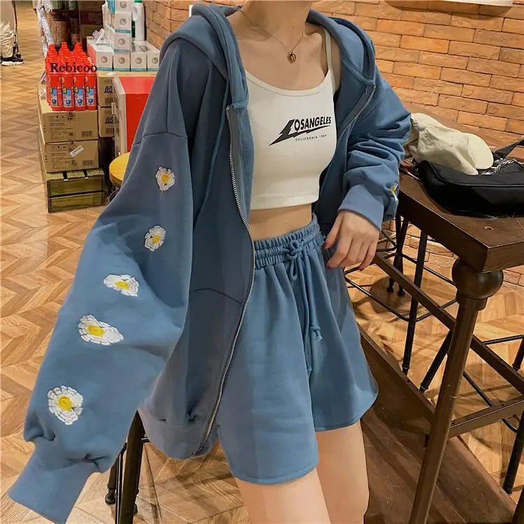 nouveau sweat à capuche brodé - deslyshopping