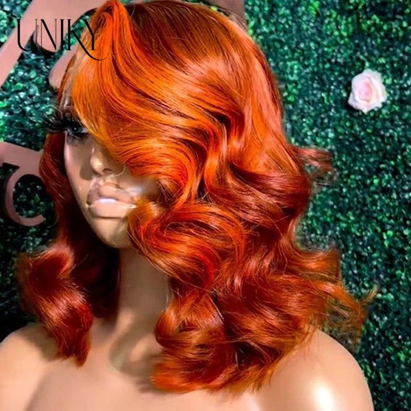 ondulées orange gingembre avec dentelle frontale - deslyshopping
