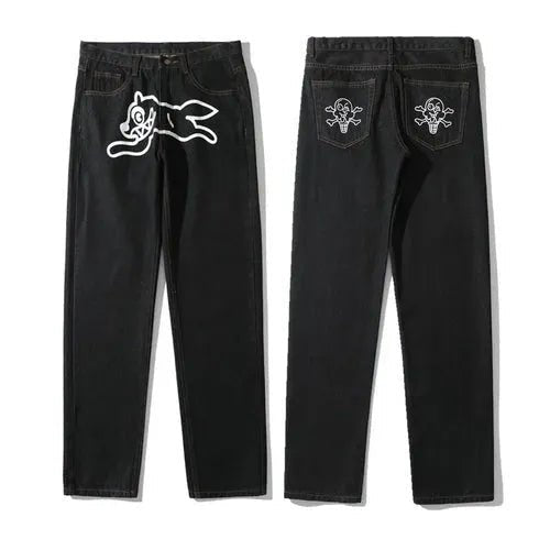 🐕 Pantalon Baggy Imprimé "Flying Dog" - deslyshopping