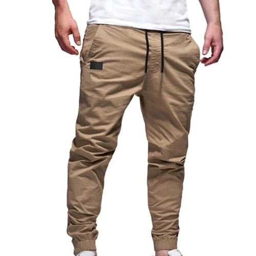 Pantalon de Jogging Couleur Unie, en Coton, Élastique, Long - deslyshopping