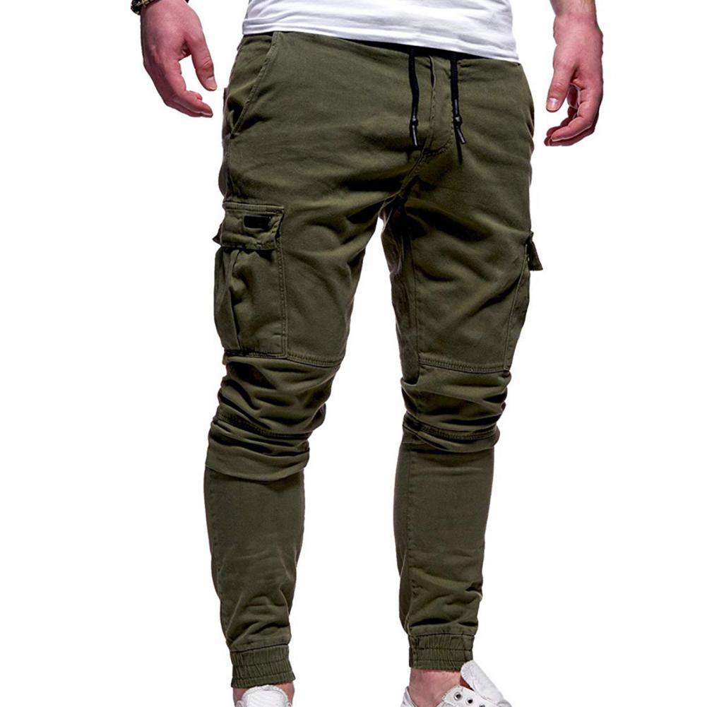 Pantalon de Jogging Couleur Unie, en Coton, Élastique, Long - deslyshopping
