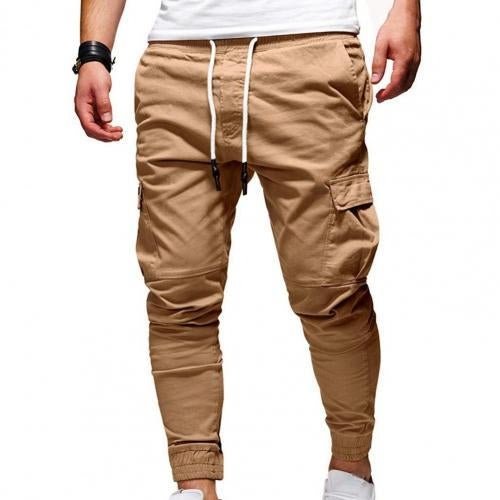 Pantalon de Jogging Couleur Unie, en Coton, Élastique, Long - deslyshopping