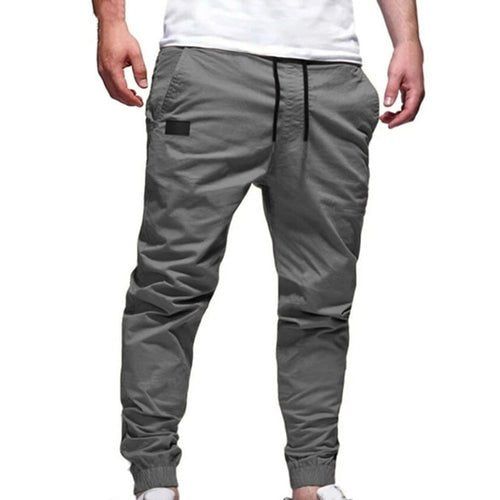 Pantalon de Jogging Couleur Unie, en Coton, Élastique, Long - deslyshopping