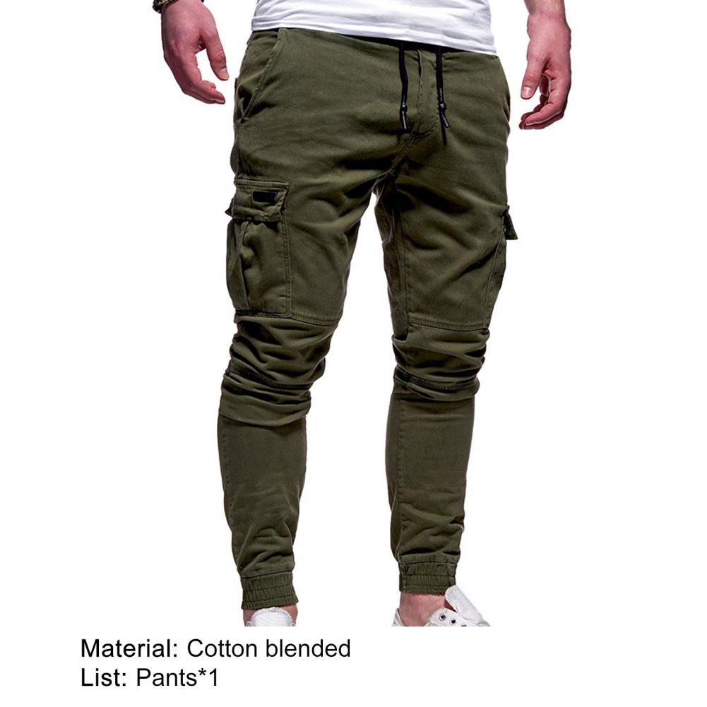 Pantalon de Jogging Couleur Unie, en Coton, Élastique, Long - deslyshopping
