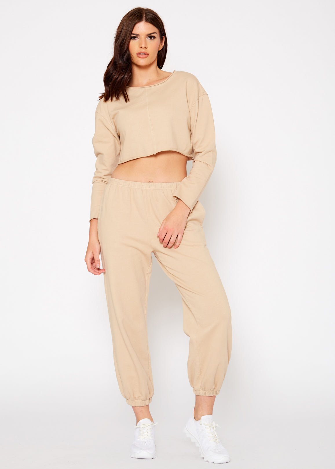 Pantalon de Survêtement Essential French Terry en Kaki - deslyshopping