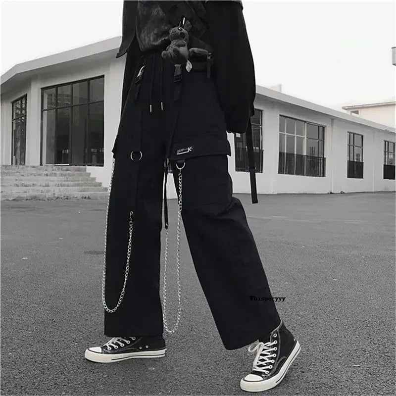 Pantalon Style Streetwear Hip - Hop avec Chaîne - deslyshopping