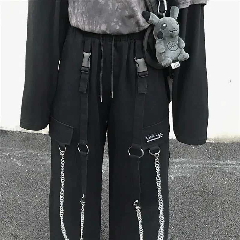 Pantalon Style Streetwear Hip - Hop avec Chaîne - deslyshopping